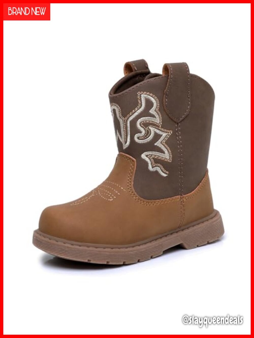 Toddler Cowboy Boots Boys Girls Hook Loop Western Round Toe PU